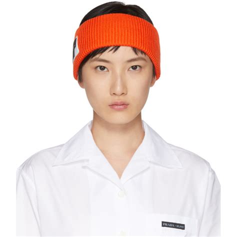 prada headband orange